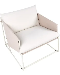 Sedia con cuscino PONTE Metallo Beige chiaro