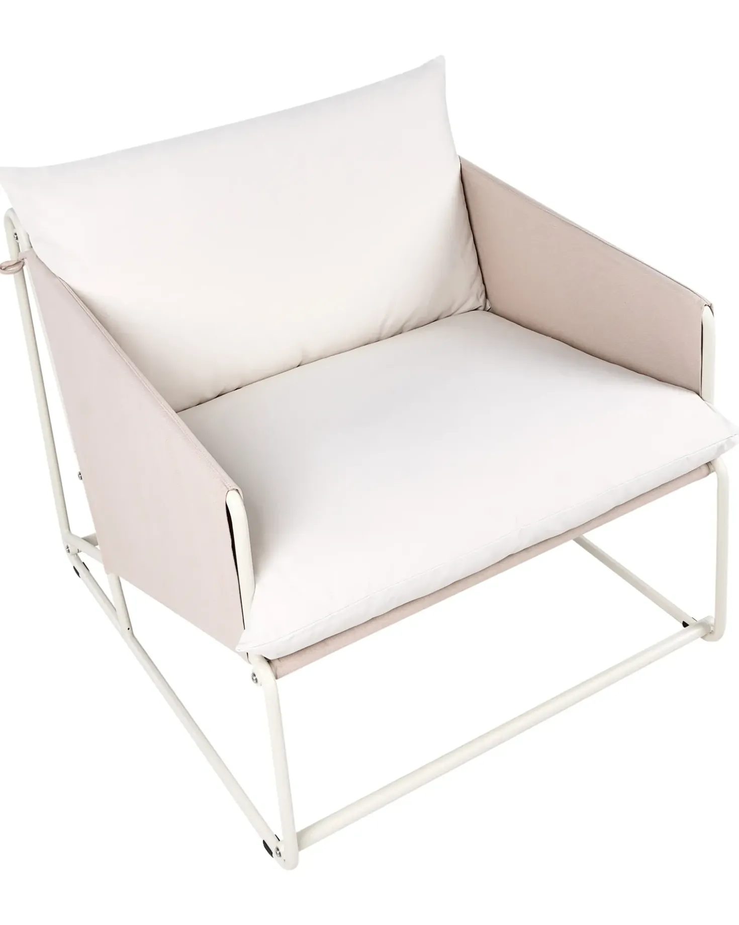 Sedia con cuscino PONTE Metallo Beige chiaro