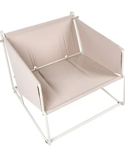 Sedia con cuscino PONTE Metallo Beige chiaro