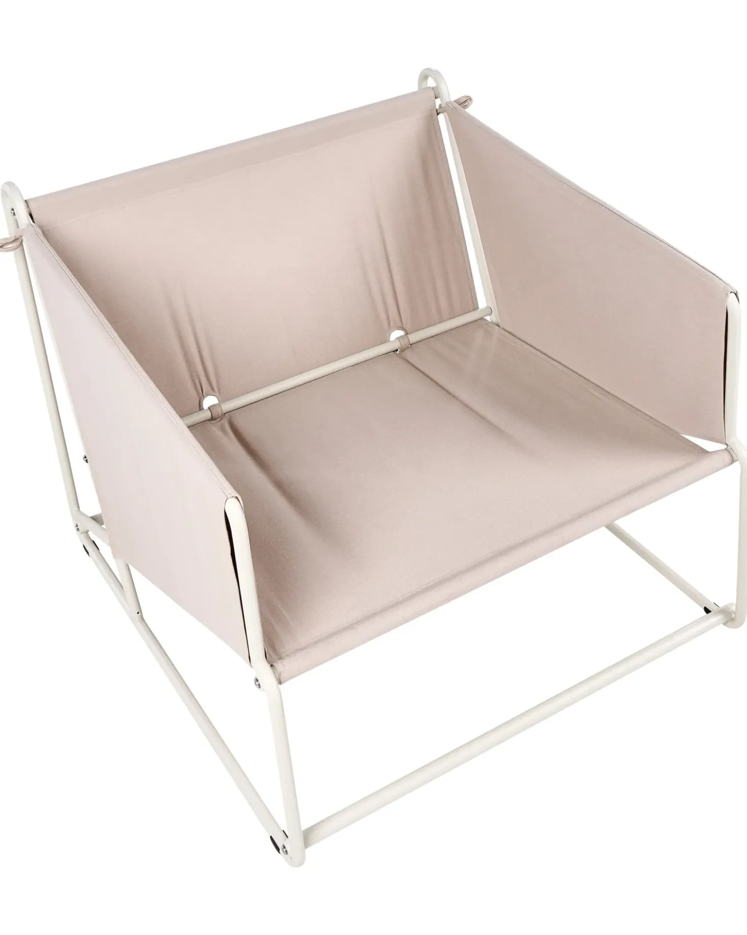 Sedia con cuscino PONTE Metallo Beige chiaro