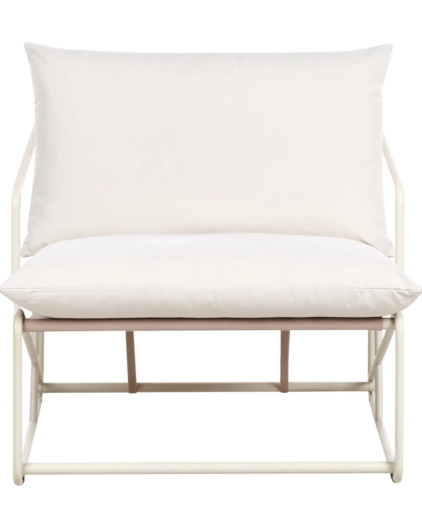 Sedia con cuscino PONTE Metallo Beige chiaro