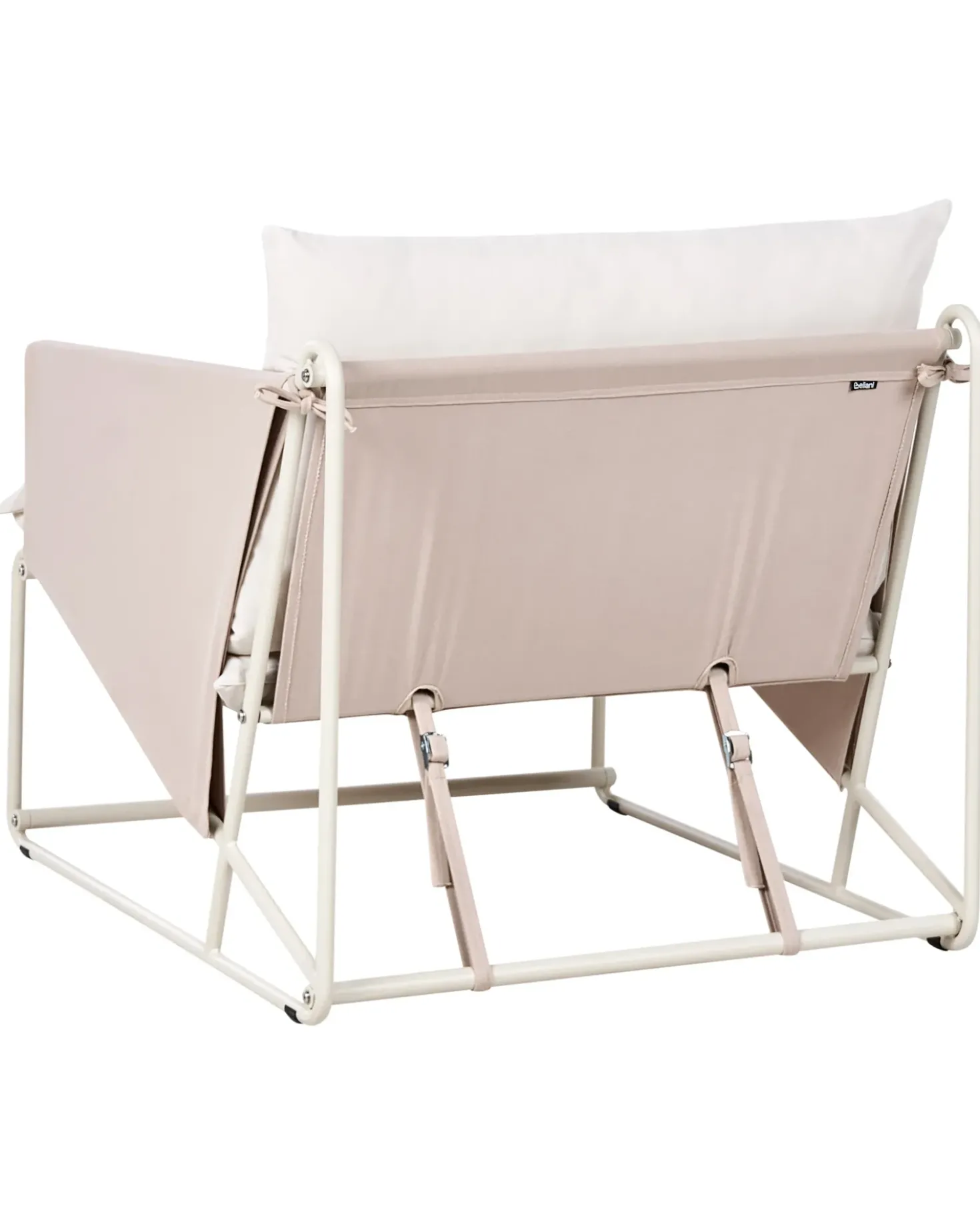 Sedia con cuscino PONTE Metallo Beige chiaro