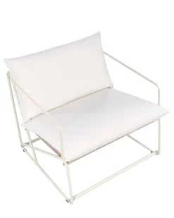 Sedia con cuscino PONTE Metallo Beige chiaro