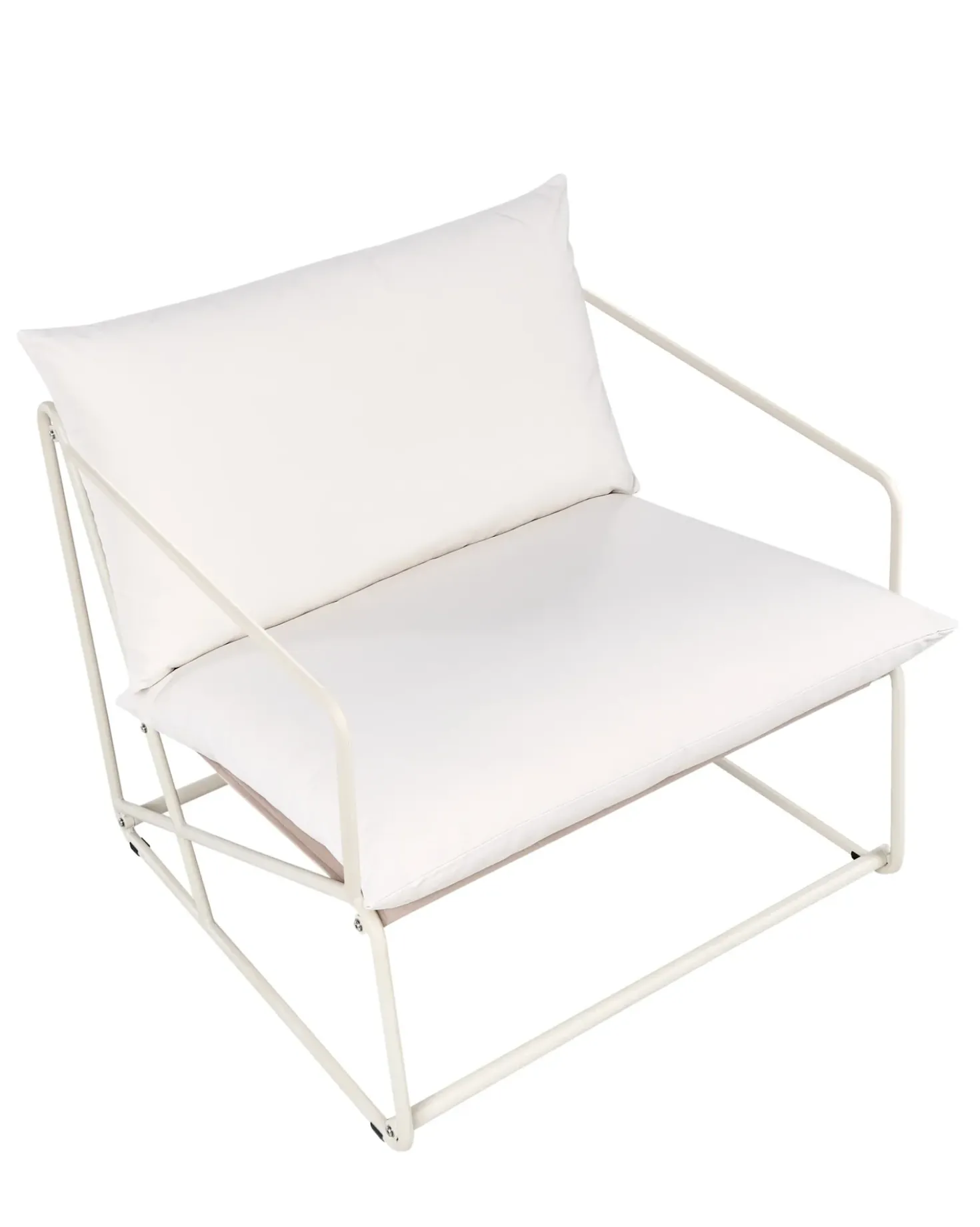 Sedia con cuscino PONTE Metallo Beige chiaro