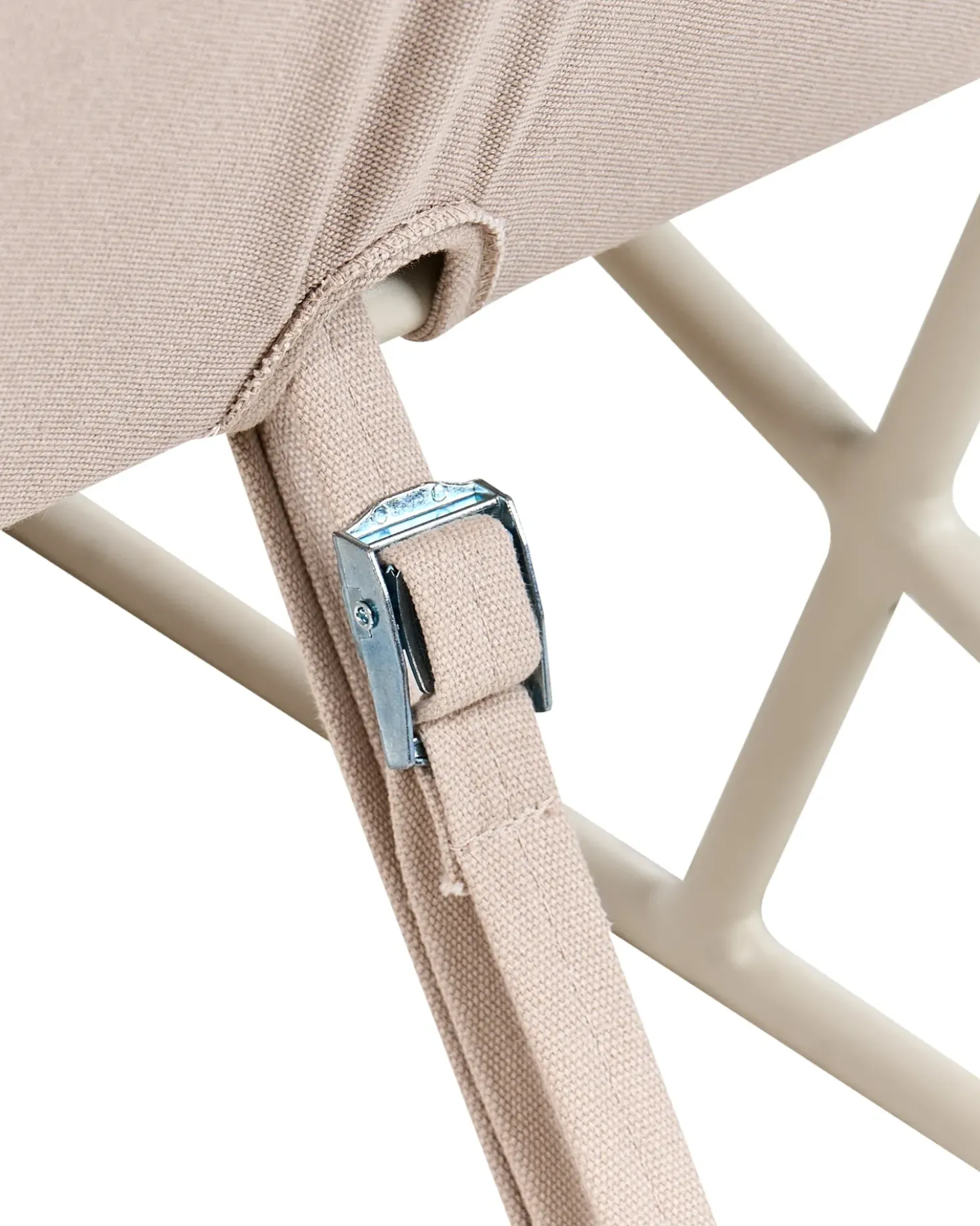 Sedia con cuscino PONTE Metallo Beige chiaro