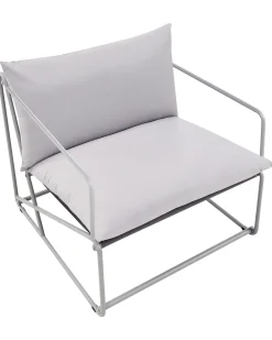 Sedia con cuscino PONTE Metallo Grigio