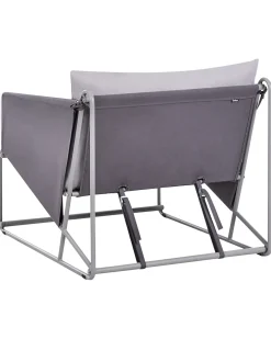 Sedia con cuscino PONTE Metallo Grigio