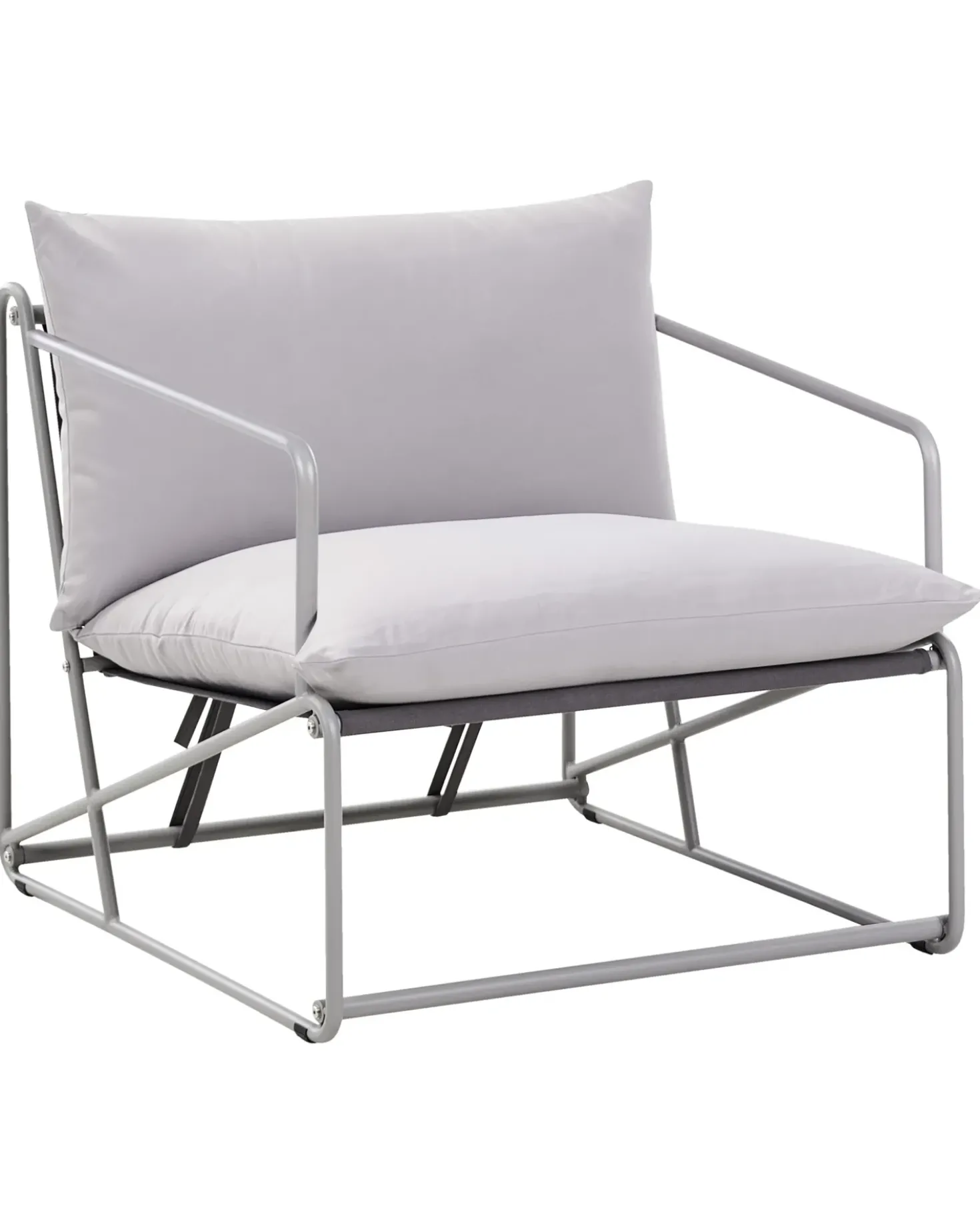 Sedia con cuscino PONTE Metallo Grigio