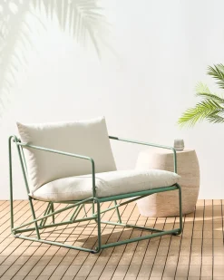 Sedia con cuscino PONTE Metallo Verde