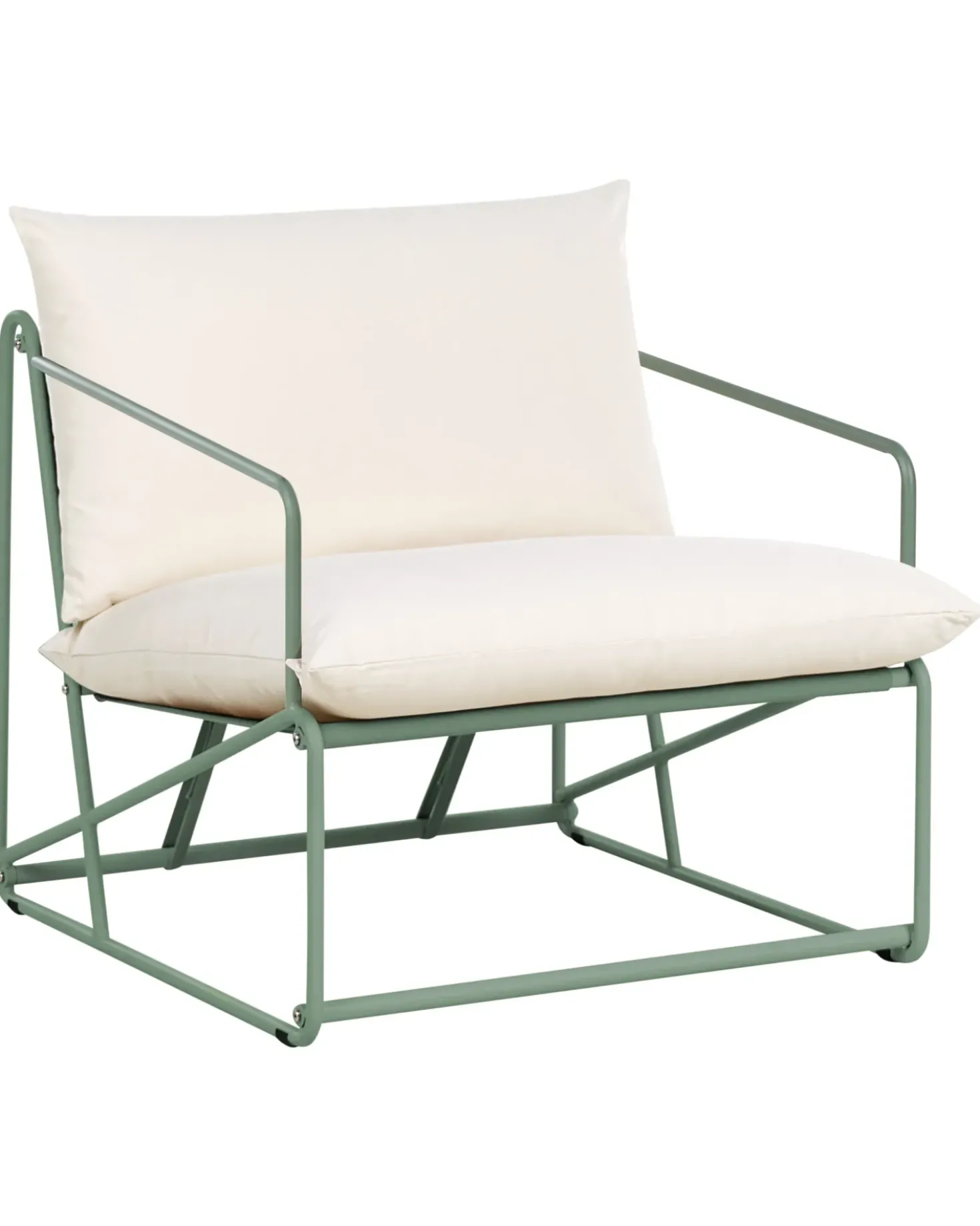 Sedia con cuscino PONTE Metallo Verde