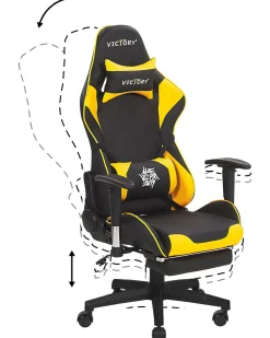 Sedia da gaming VICTORY Pelle sintetica Giallo