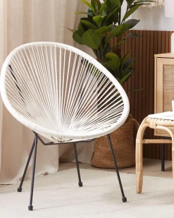 Sedia da giardino ACAPULCO II Rattan sintetico (PE) Bianco