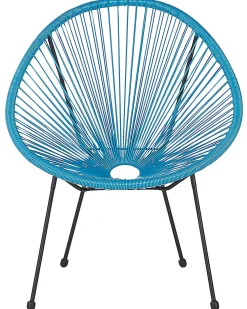 Sedia da giardino ACAPULCO II Rattan sintetico (PE) Blu