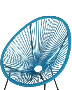 Sedia da giardino ACAPULCO II Rattan sintetico (PE) Blu