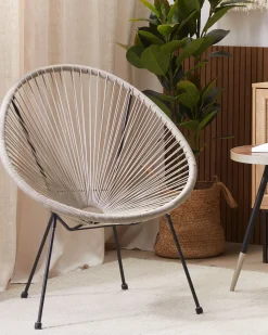 Sedia da giardino ACAPULCO II Rattan sintetico (PE) Grigio chiaro