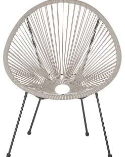 Sedia da giardino ACAPULCO II Rattan sintetico (PE) Grigio chiaro