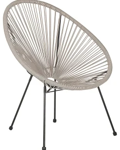 Sedia da giardino ACAPULCO II Rattan sintetico (PE) Grigio chiaro