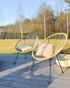 Sedia da giardino ACAPULCO II Rattan sintetico (PE) Grigio chiaro