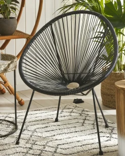 Sedia da giardino ACAPULCO II Rattan sintetico (PE) Nero
