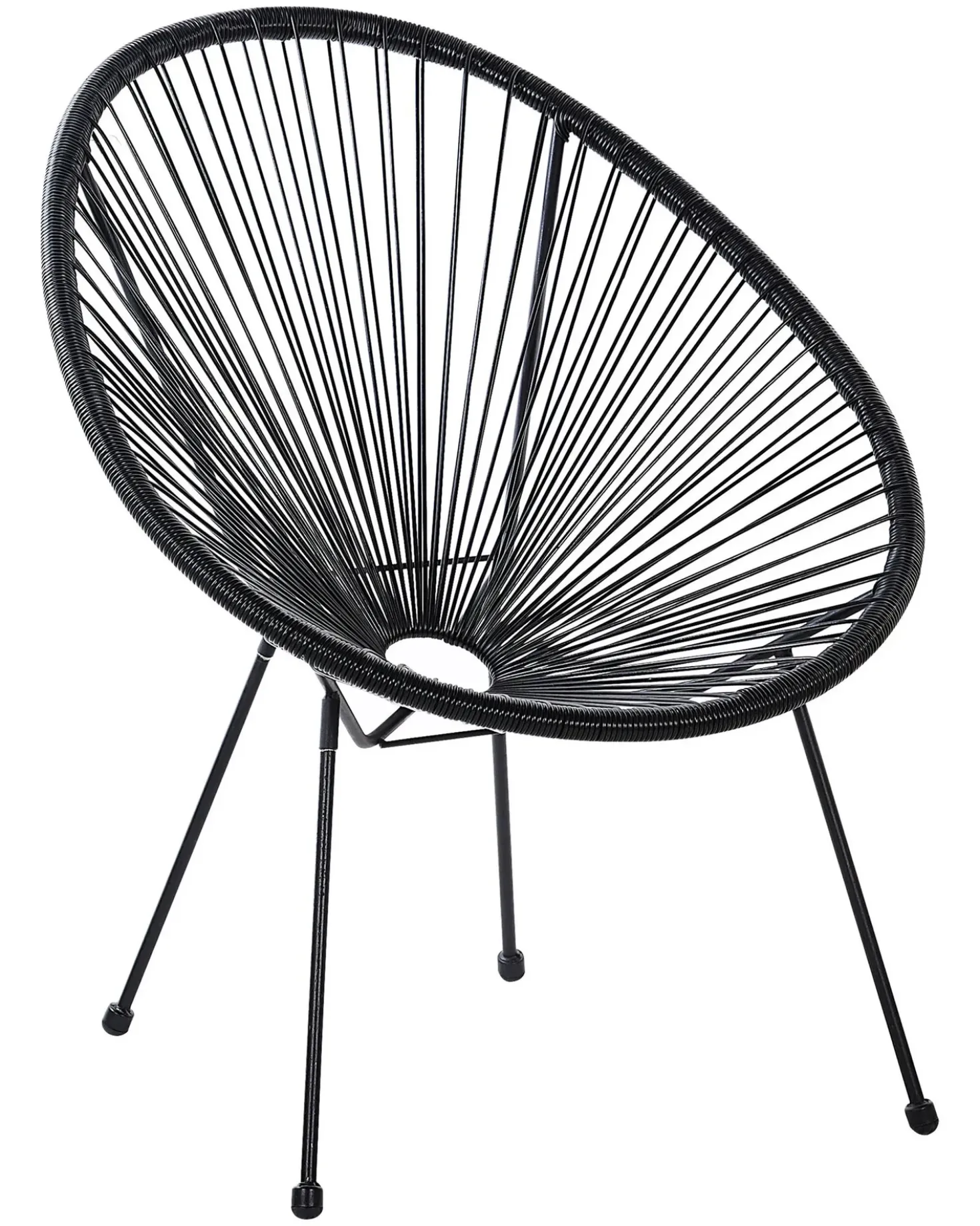 Sedia da giardino ACAPULCO II Rattan sintetico (PE) Nero