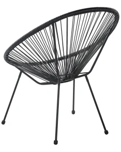Sedia da giardino ACAPULCO II Rattan sintetico (PE) Nero