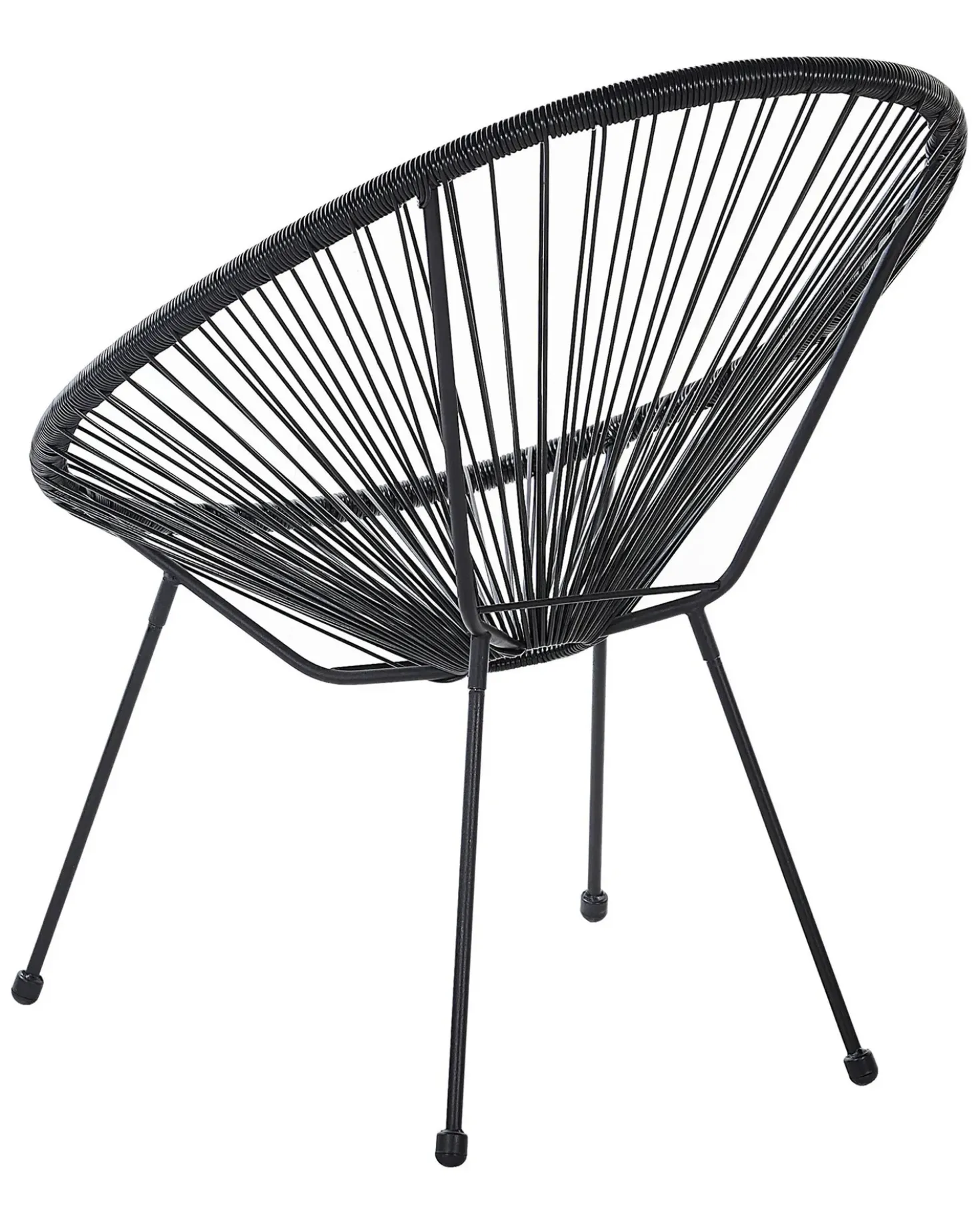Sedia da giardino ACAPULCO II Rattan sintetico (PE) Nero