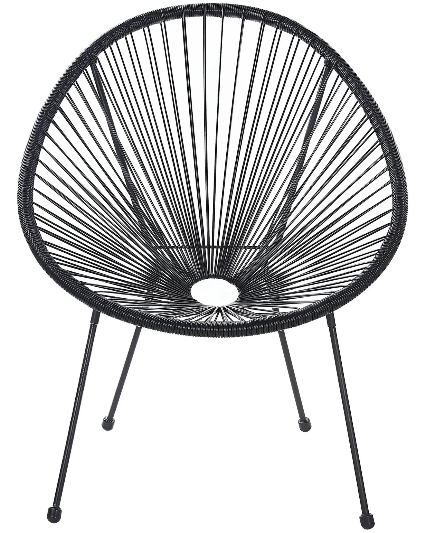 Sedia da giardino ACAPULCO II Rattan sintetico (PE) Nero