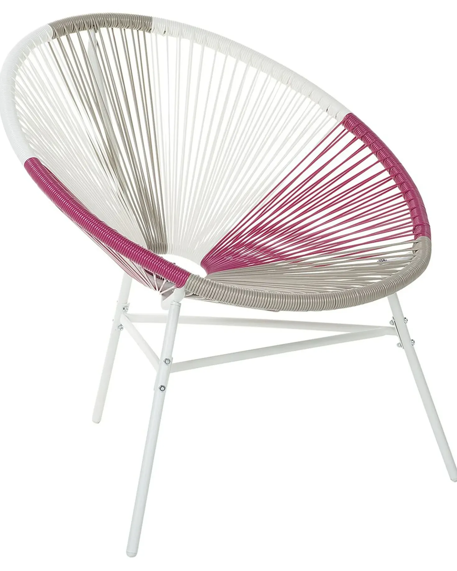 Sedia da giardino ACAPULCO Rattan sintetico (PE) Fucsia