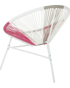Sedia da giardino ACAPULCO Rattan sintetico (PE) Fucsia