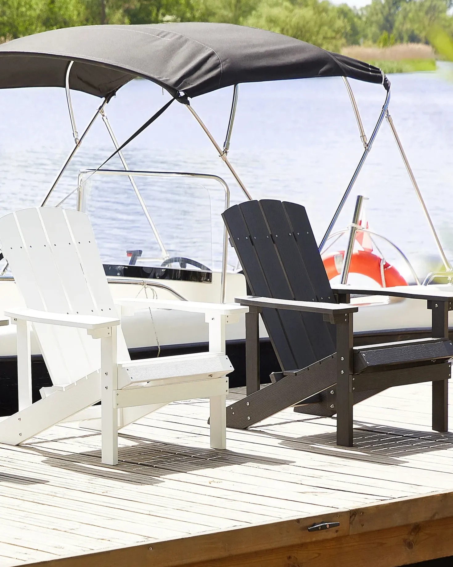 Sedia da giardino ADIRONDACK Bianco