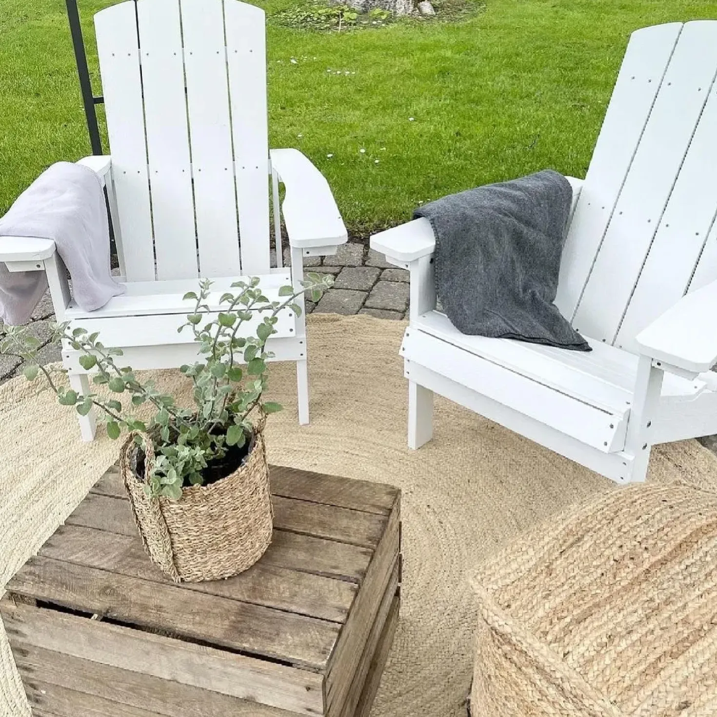 Sedia da giardino ADIRONDACK Bianco