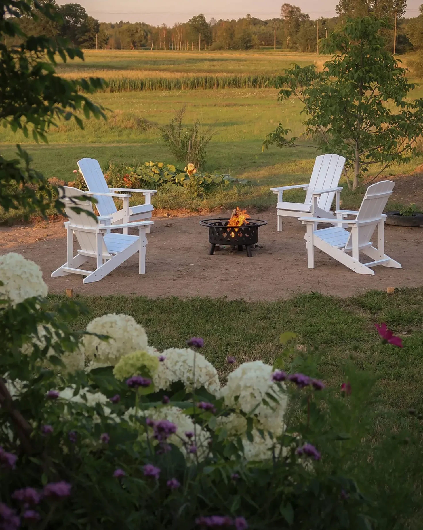 Sedia da giardino ADIRONDACK Bianco