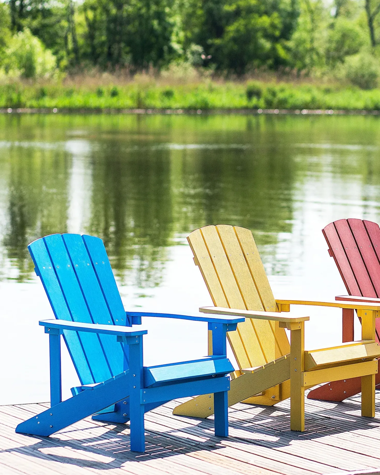 Sedia da giardino ADIRONDACK Blu