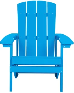 Sedia da giardino ADIRONDACK con poggiapiedi Blu