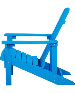 Sedia da giardino ADIRONDACK con poggiapiedi Blu