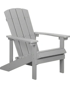 Sedia da giardino ADIRONDACK con poggiapiedi Grigio chiaro
