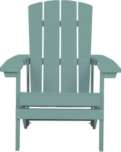 Sedia da giardino ADIRONDACK con poggiapiedi Turchese
