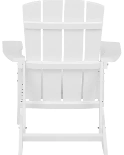 Sedia da giardino ADIRONDACK con poggiapiedi Bianco
