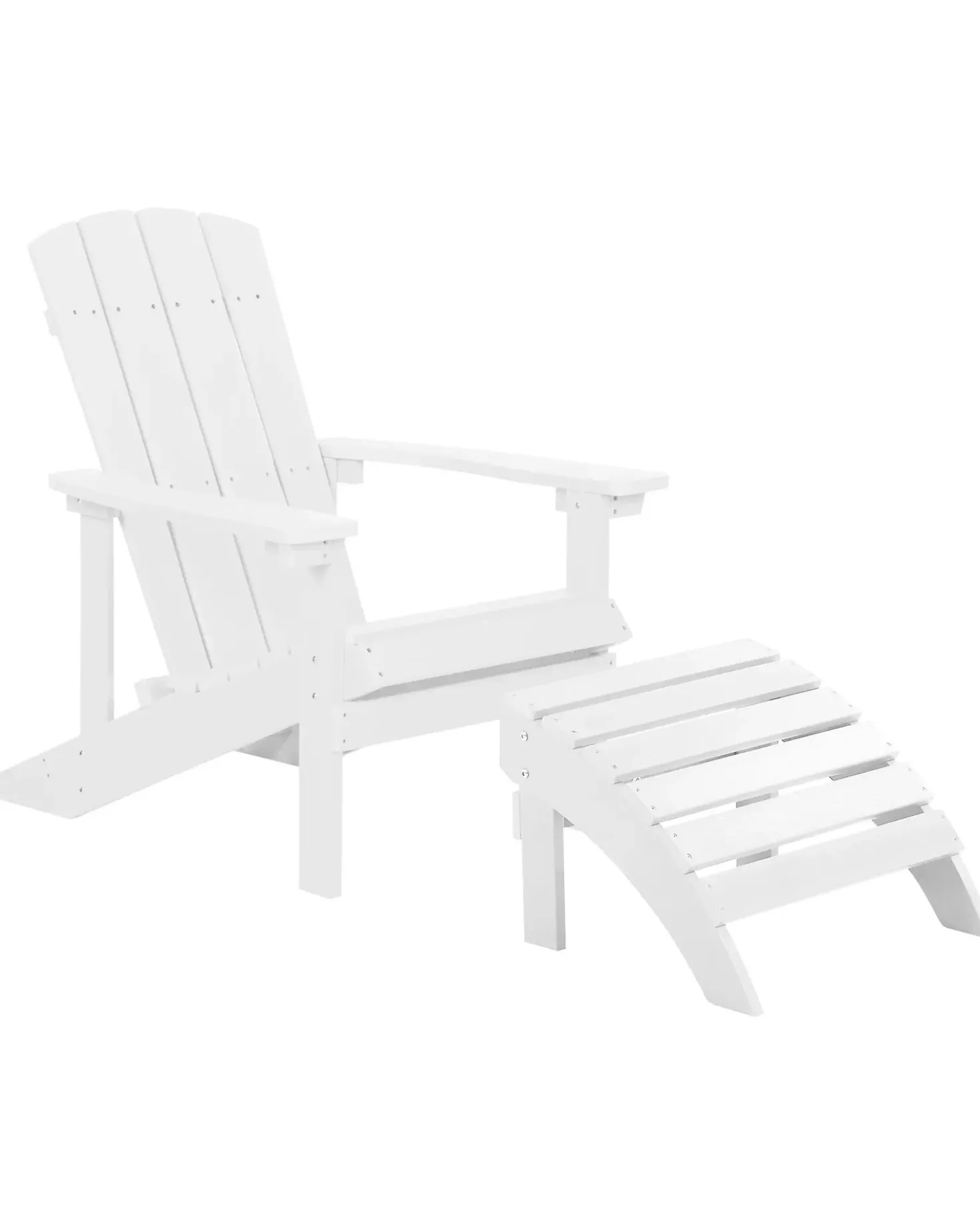 Sedia da giardino ADIRONDACK con poggiapiedi Bianco