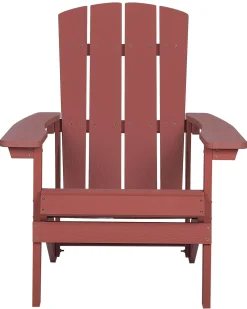 Sedia da giardino ADIRONDACK con poggiapiedi Rosso
