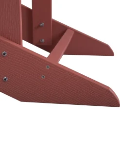 Sedia da giardino ADIRONDACK con poggiapiedi Rosso