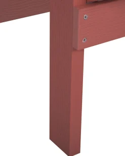 Sedia da giardino ADIRONDACK con poggiapiedi Rosso