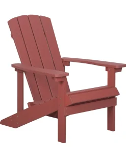 Sedia da giardino ADIRONDACK con poggiapiedi Rosso