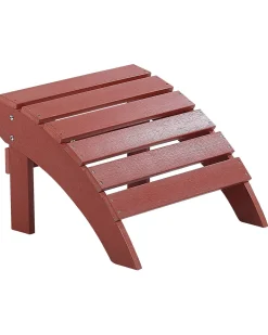 Sedia da giardino ADIRONDACK con poggiapiedi Rosso