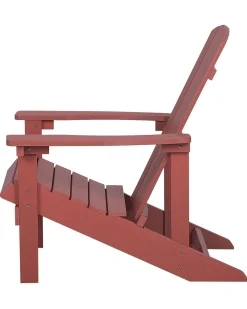 Sedia da giardino ADIRONDACK con poggiapiedi Rosso