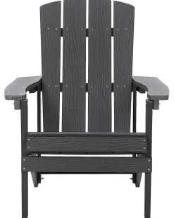 Sedia da giardino ADIRONDACK con poggiapiedi Grigio scuro