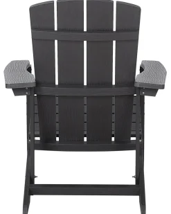 Sedia da giardino ADIRONDACK con poggiapiedi Grigio scuro