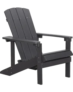 Sedia da giardino ADIRONDACK con poggiapiedi Grigio scuro