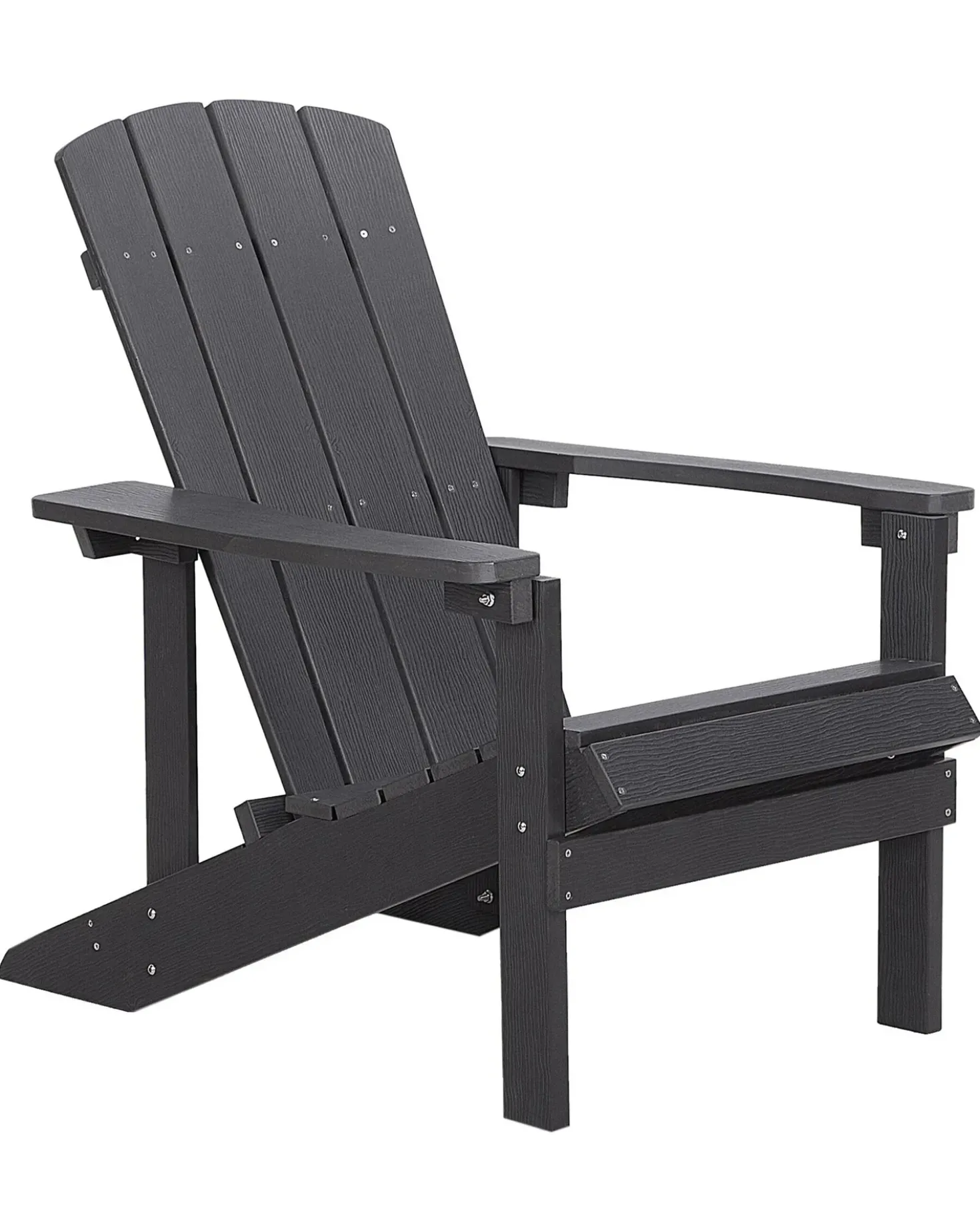Sedia da giardino ADIRONDACK con poggiapiedi Grigio scuro