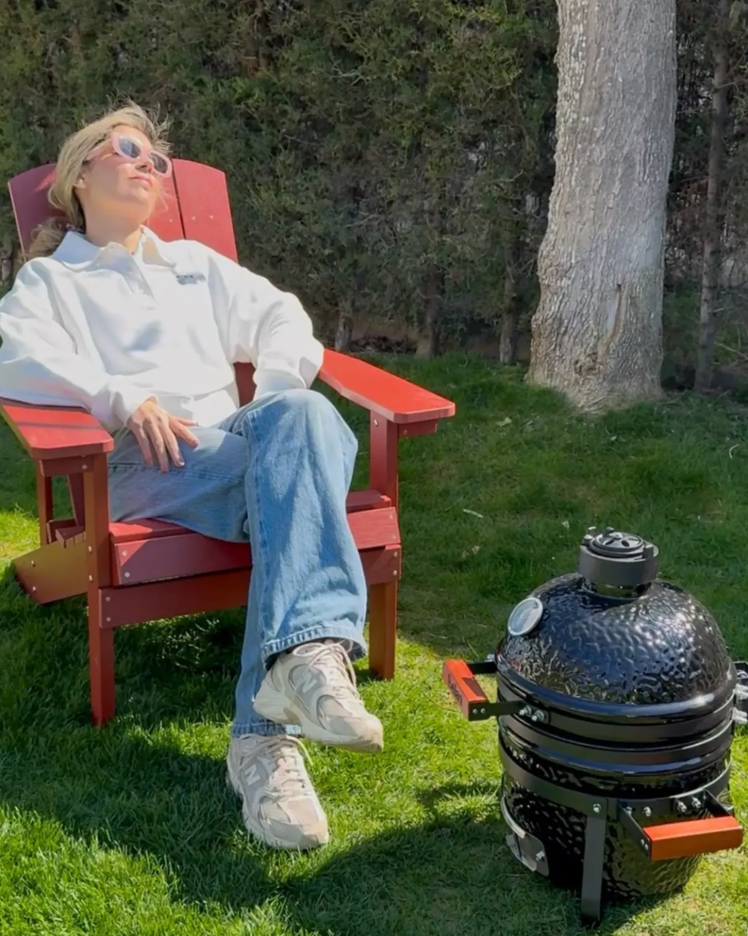 Sedia da giardino ADIRONDACK Rosso